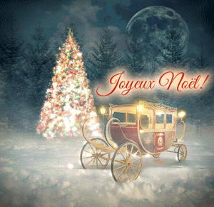 gif joyeux Noël carrosse